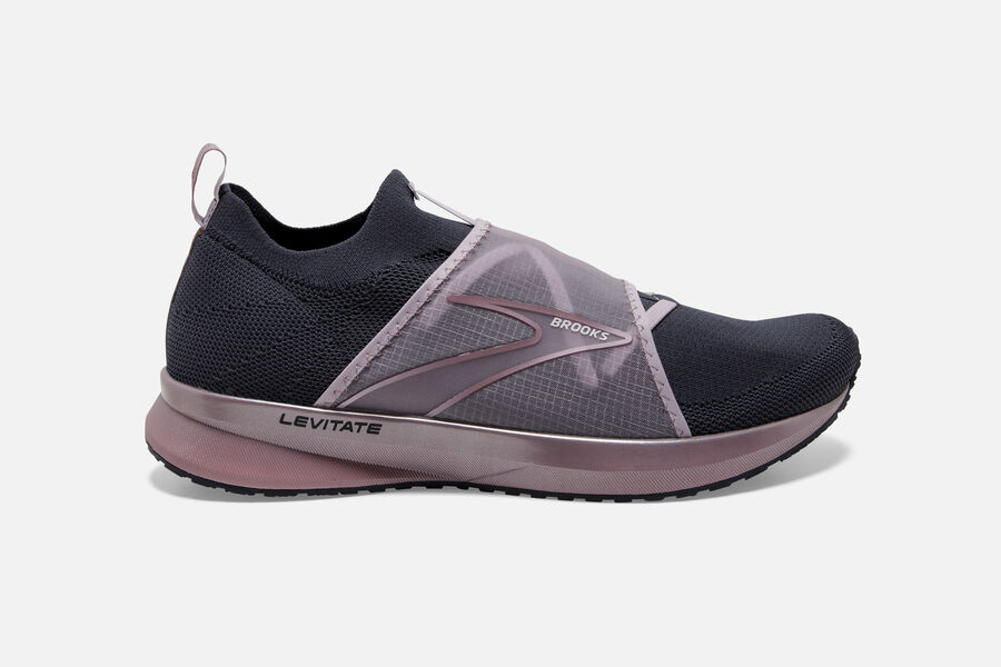 Levitate 4 LE Road Brooks Running Shoes NZ Womens - Black/Pink - QCZUAK-170